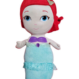 Disney Baby Ariel Little Mermaid Plush Stuffed Toy 20 Inch Crinkle Tail